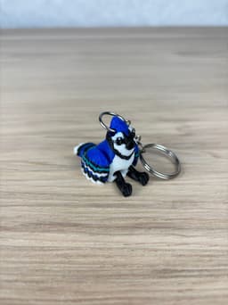 Blue Jay Fidget Keychain 3d model