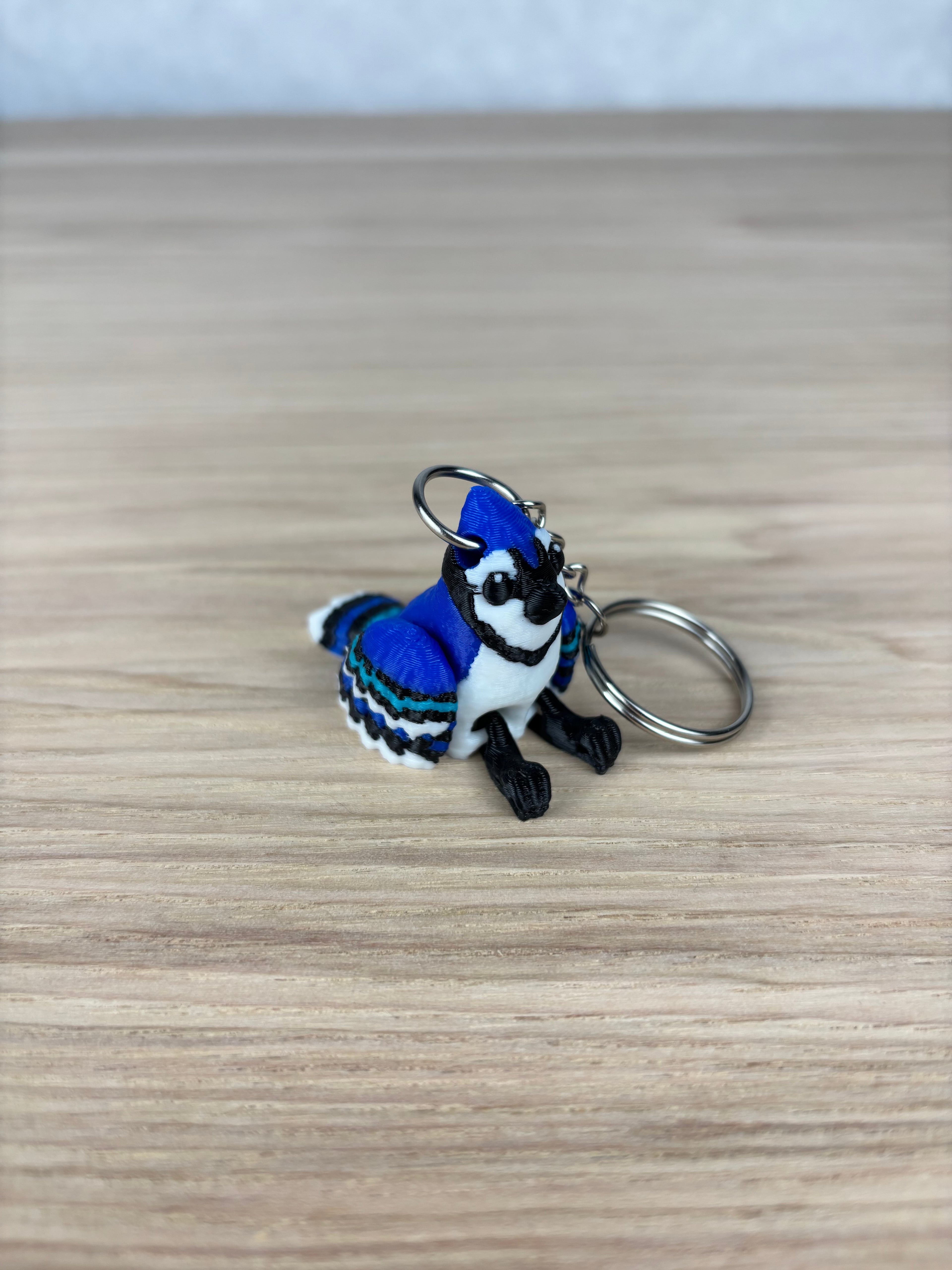 Blue Jay Fidget Keychain 3d model
