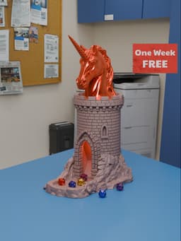 Unicorn Dice Tower 3d model