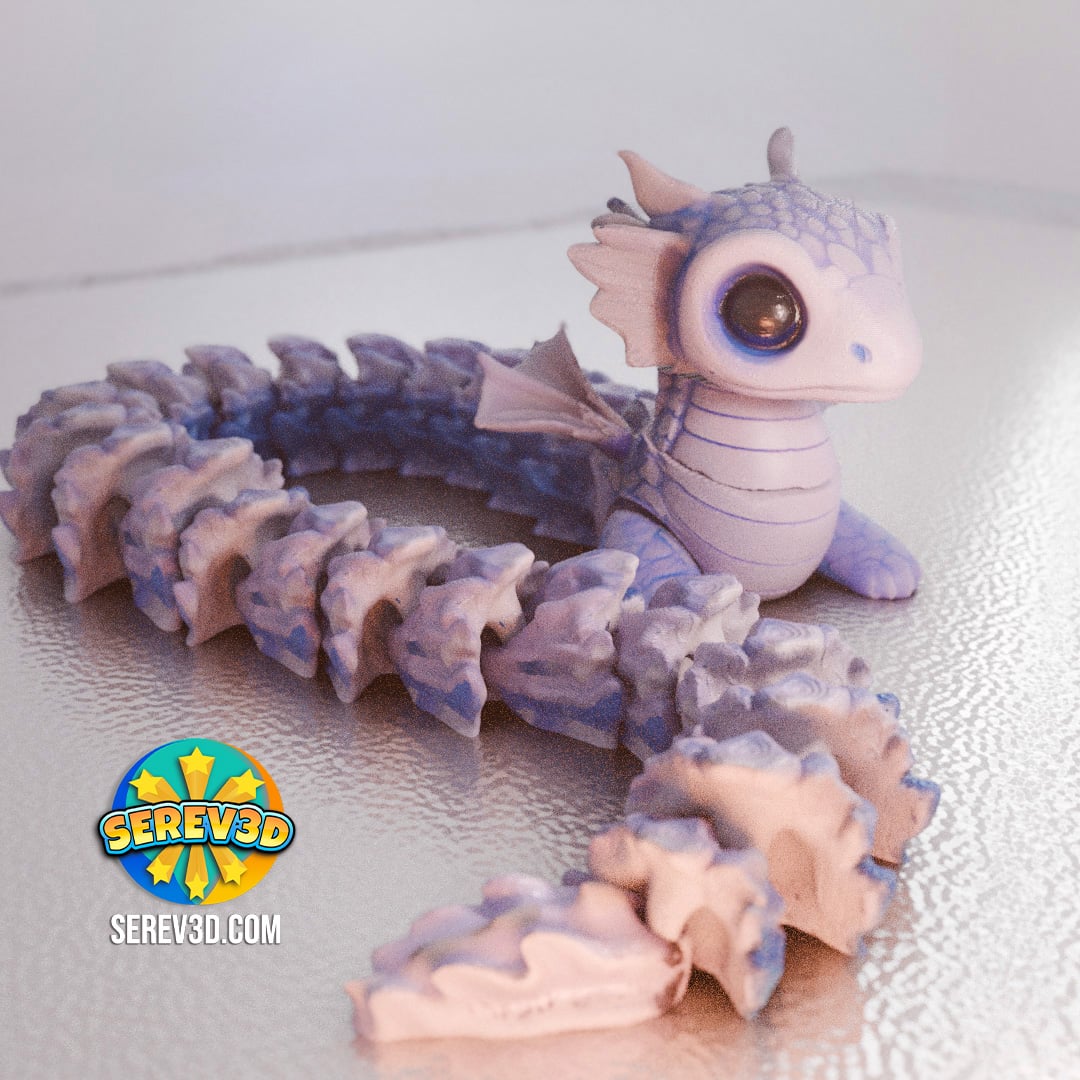 Modular Serpent Dragon - Articulated Customizable Creature - No Supports 3D Print STL/3MF 3d model