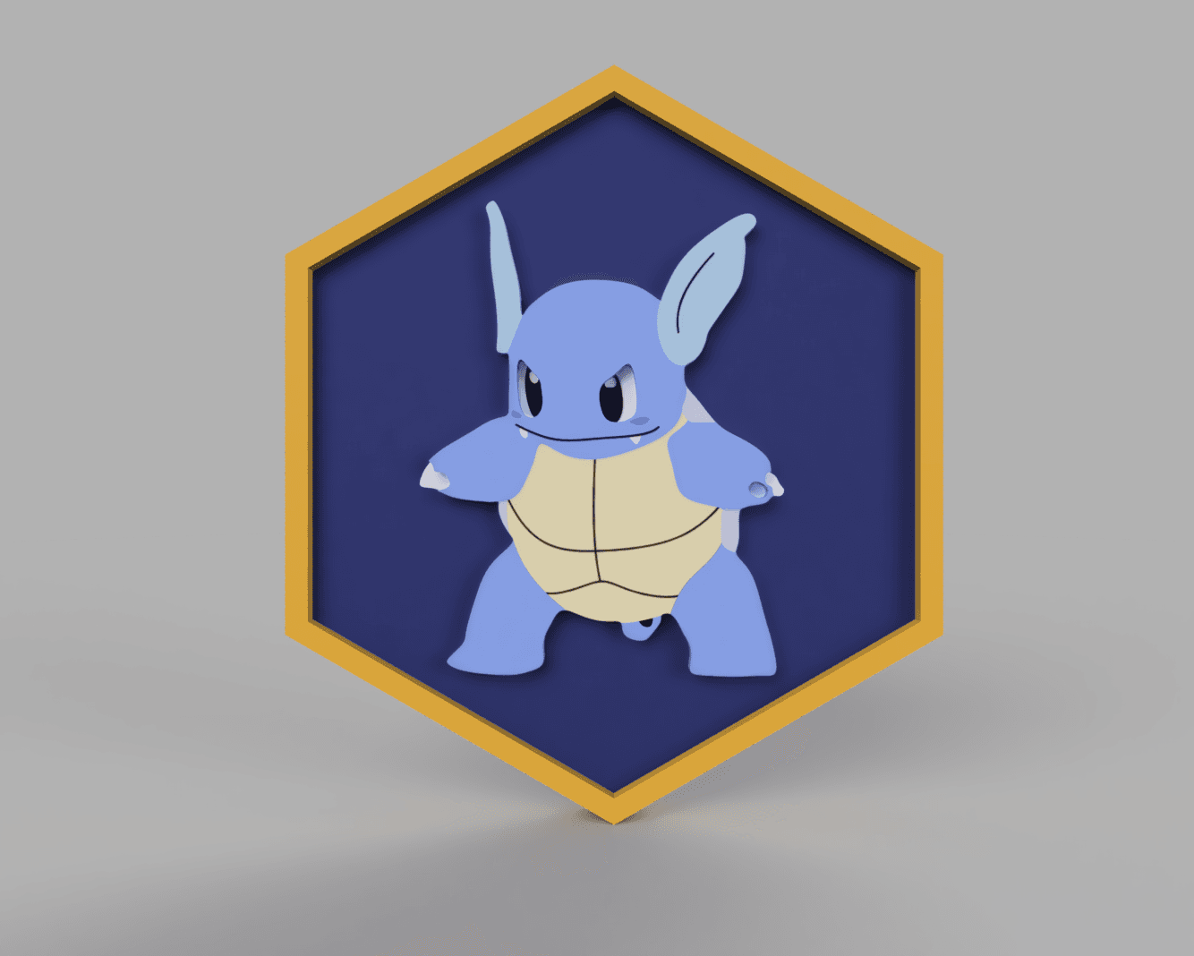 Wartortle Pokemon PokeCoin STL 3d model