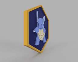 Wartortle Pokemon PokeCoin STL 3d model