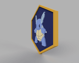 Wartortle Pokemon PokeCoin STL 3d model