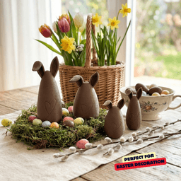 CUTE BUNNIES WITH HEART - FAMILY EDITION / MODERN EASTER DECOR / HOMEDECOR / SPRING DECOR / SHELF 3d model