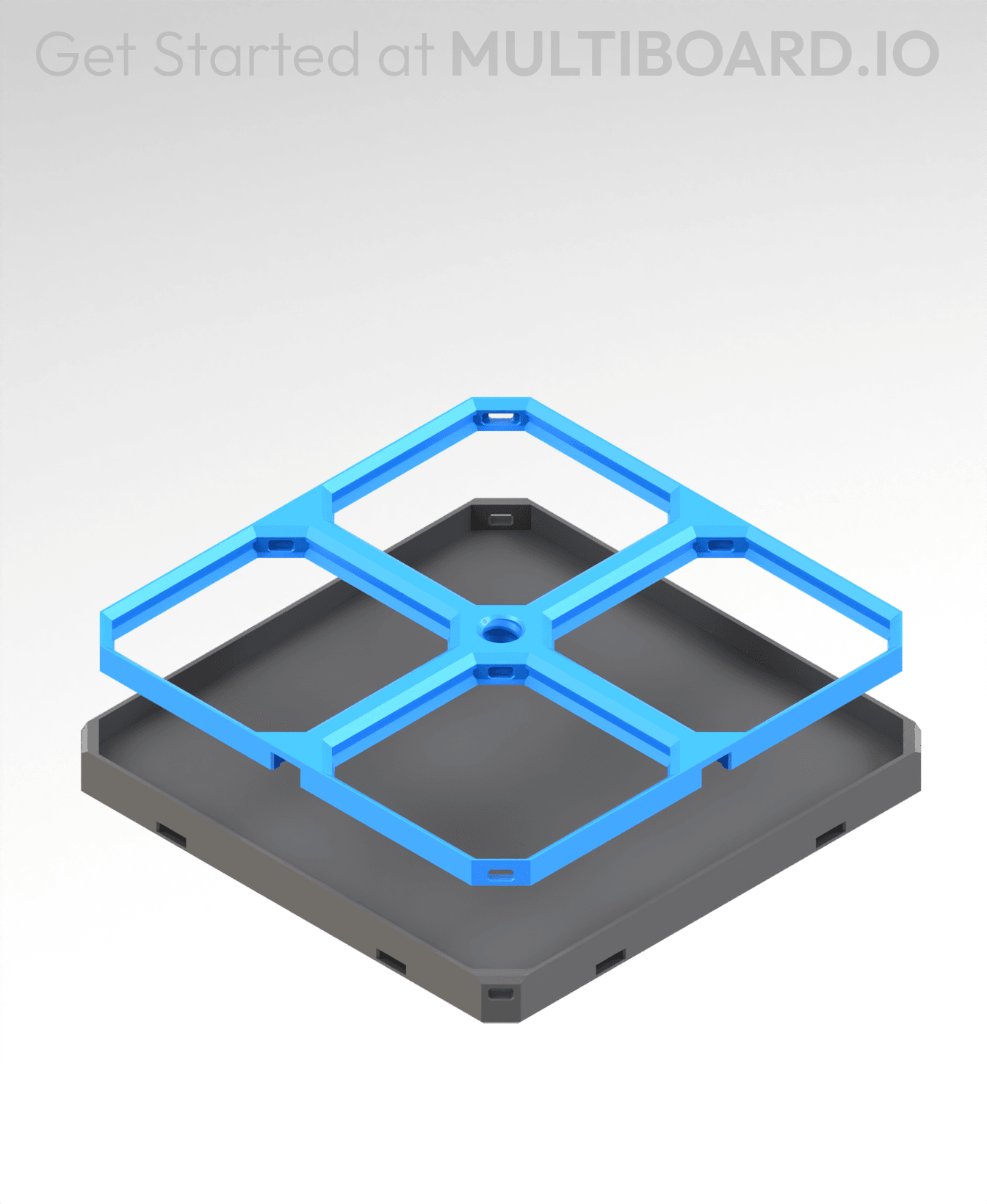2x2 LU - Drop-In Multibin Panel 3d model