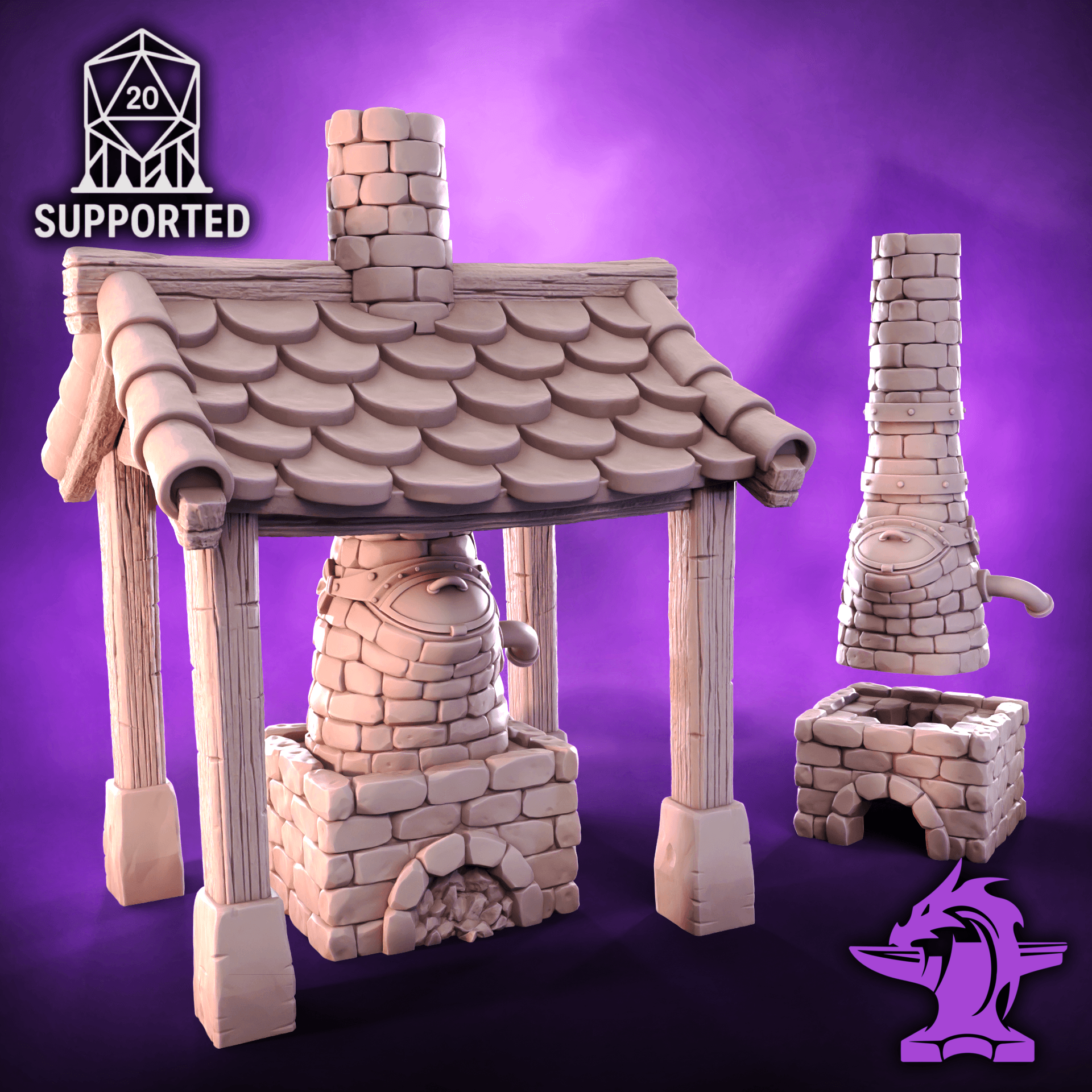 Ore Smelter | 32mm Tabletop Blacksmith Bloom Smelter 3d model
