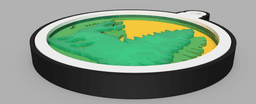 Layered Elk Ornament 3d model