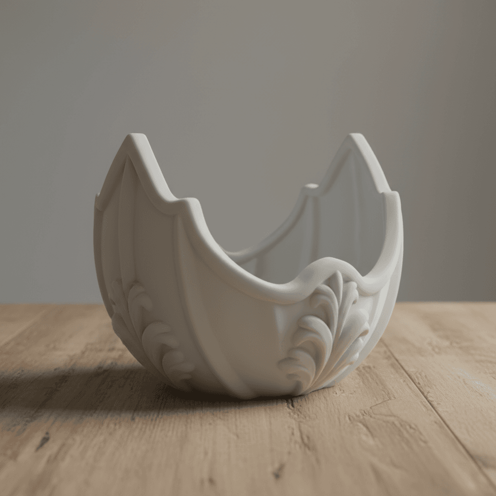 Croissant Storage Organizer Basket High Detail STL File 3d model