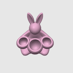 Easter Bunny Egg Holder STL-Hugging Bunny-Spring Table Decor-Succulent Planter 3d model