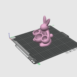 Easter Bunny Egg Holder STL-Hugging Bunny-Spring Table Decor-Succulent Planter 3d model