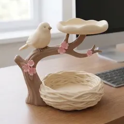 Bird Nest Desk Organizer & Jewelry Catchall Trays 3d model