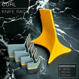 CURL | Knife Rack 3d model