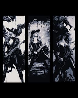 Rock and Roll Lives - Rock Power Guitarist Beauty - Set of Bookmarks 3d model