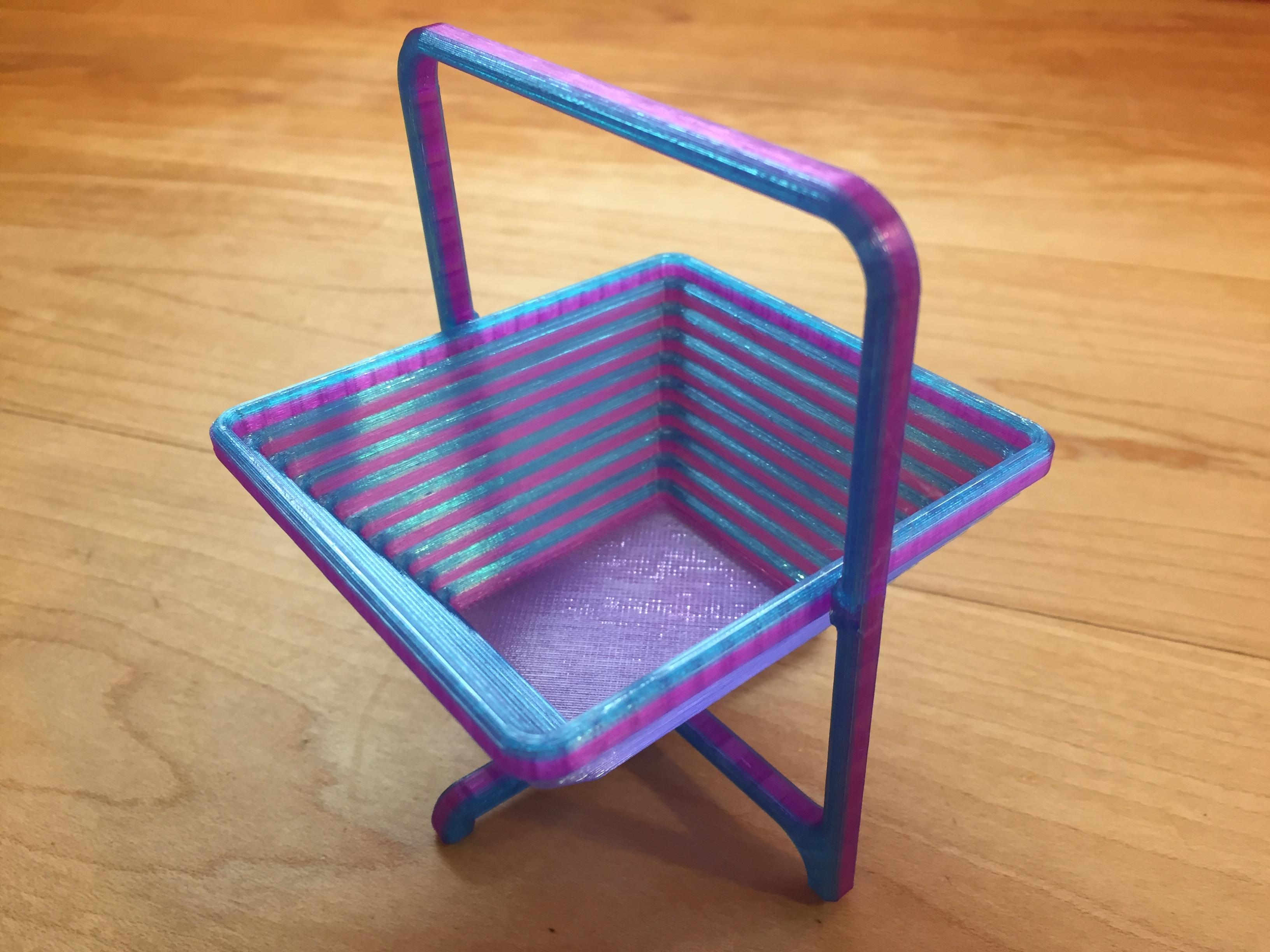 Mini Collapsible Basket - Two color mini basket - 3d model