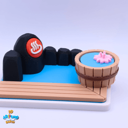 Cute Flexi Snow Monkey Diorama - Japan 3d model