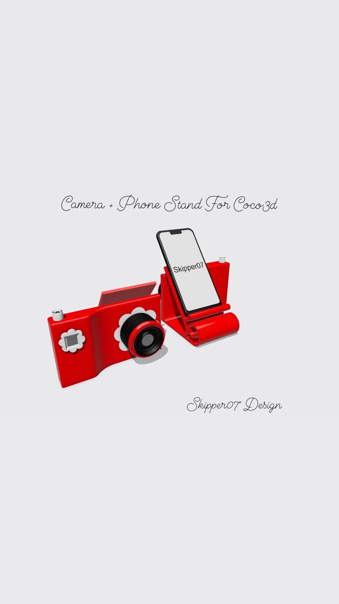 Camera + Phone Stand 3d model