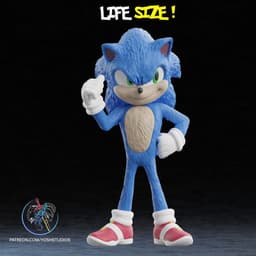 Life Size Sonic 3D Printer File STL 3d model