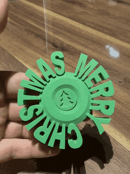 CHRISTMAS FIDGET SPINNER (PRINT IN PLACE) / CHRISTMAS DECOR / TOY / FIDGET 3d model