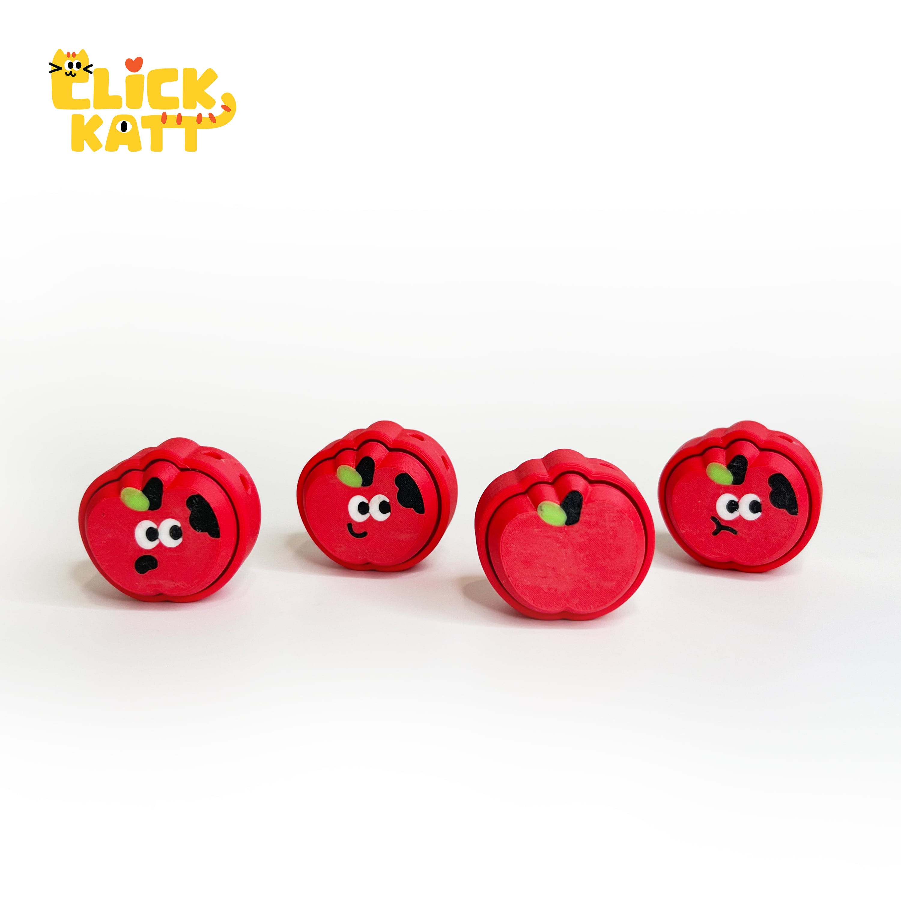 Apple - Clicker Fidget Toy Keychain 3d model