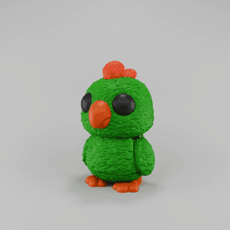 Flexy Parrot Figurine + Keychain 3d model