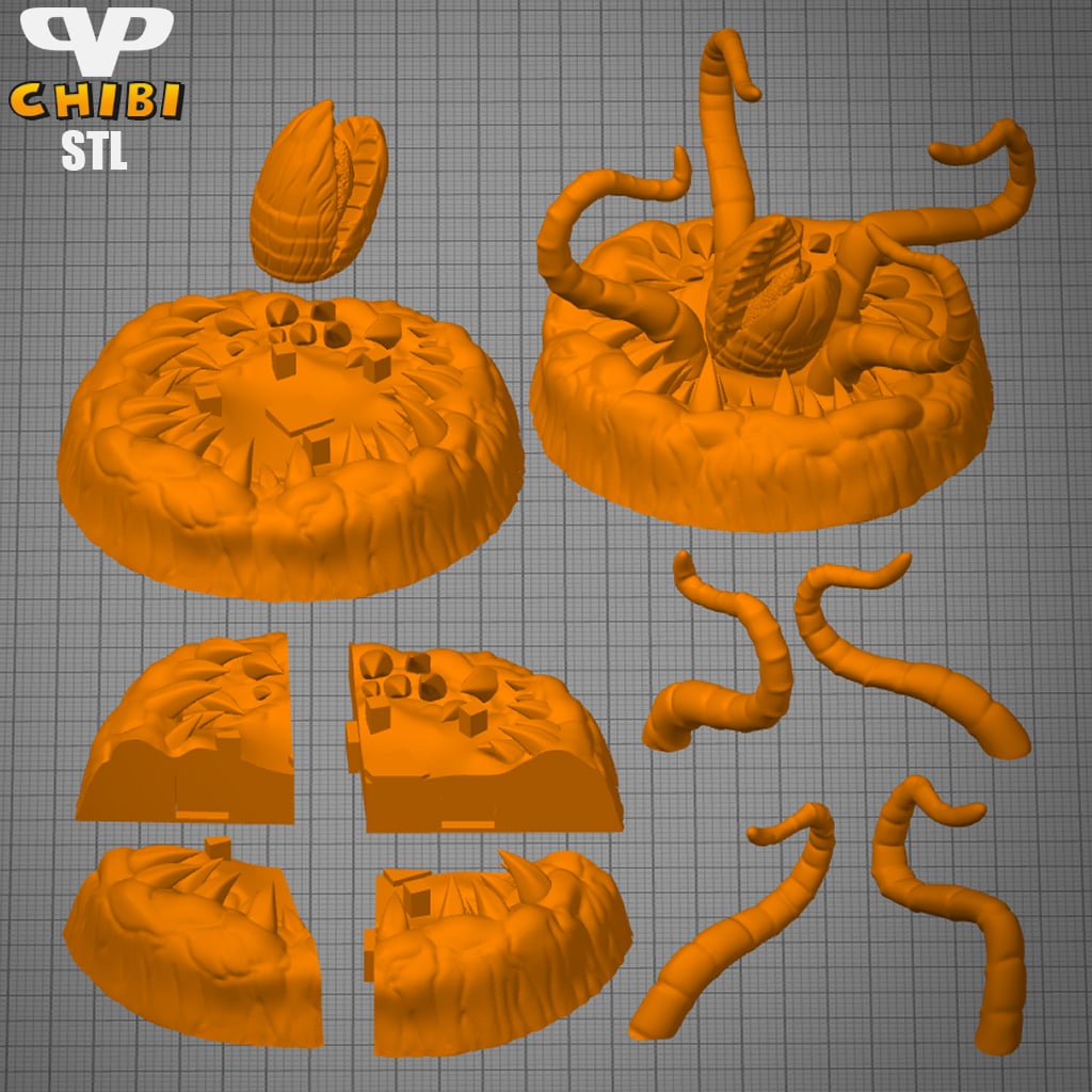 Sarlacc Chibi STL for 3D Printing ChibiSTL 3DXM 3d model