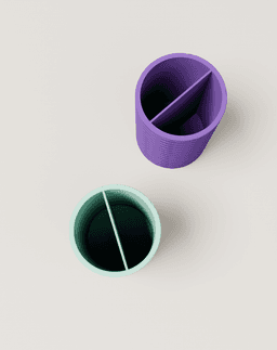 Knurled Pattern Toothbrush Holder 3d model
