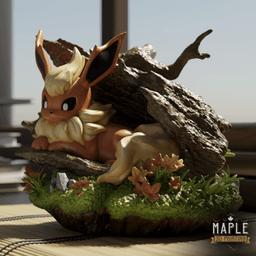Flareon Diorama 3d model