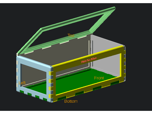 Frame Box with articulated lid - Customizable 3d model