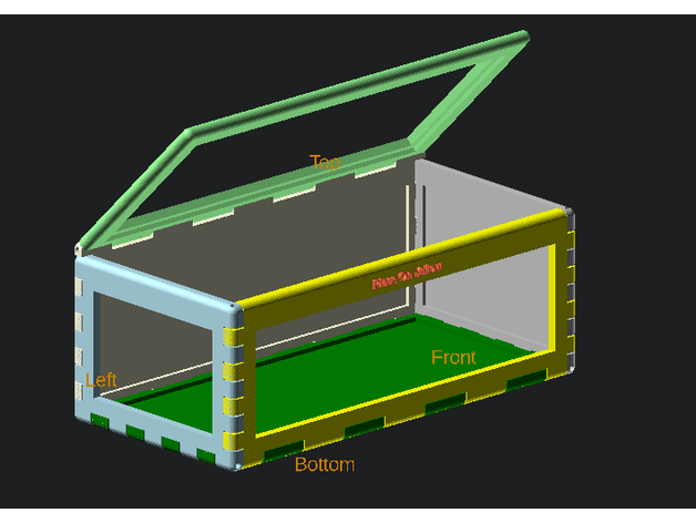 Frame Box with articulated lid - Customizable 3d model