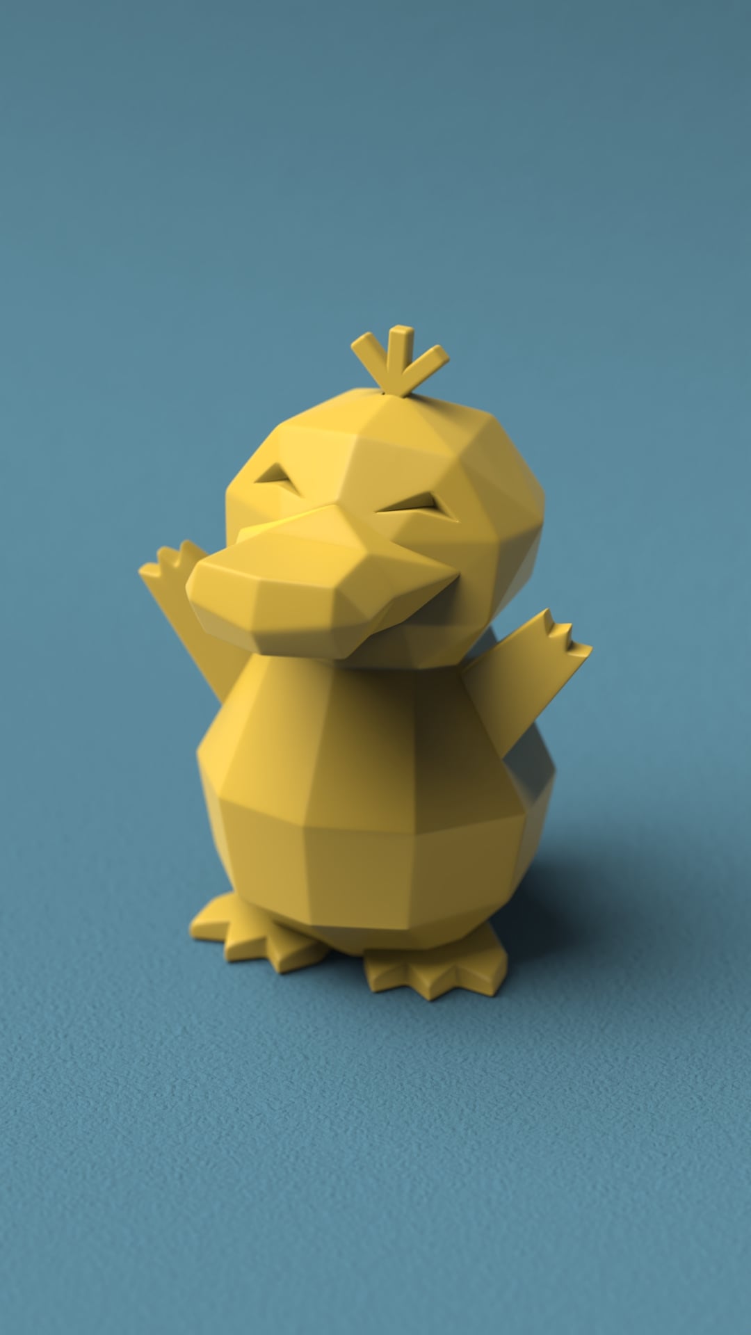Low-poly Psyduck 3d model