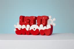 Let it Snow 3D Printable Standing Decoration 3d model