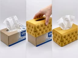 Tufted Tissue Box Cover Modern Luxe Chesterfield Style Accent Home Decor Holder 3d model