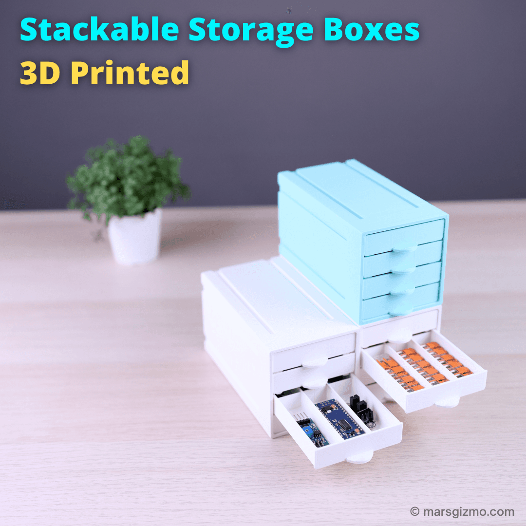 Various Stackable Storage Boxes - Check it in my video: https://youtu.be/tbVc8QlZY08

My website: https://www.marsgizmo.com - 3d model