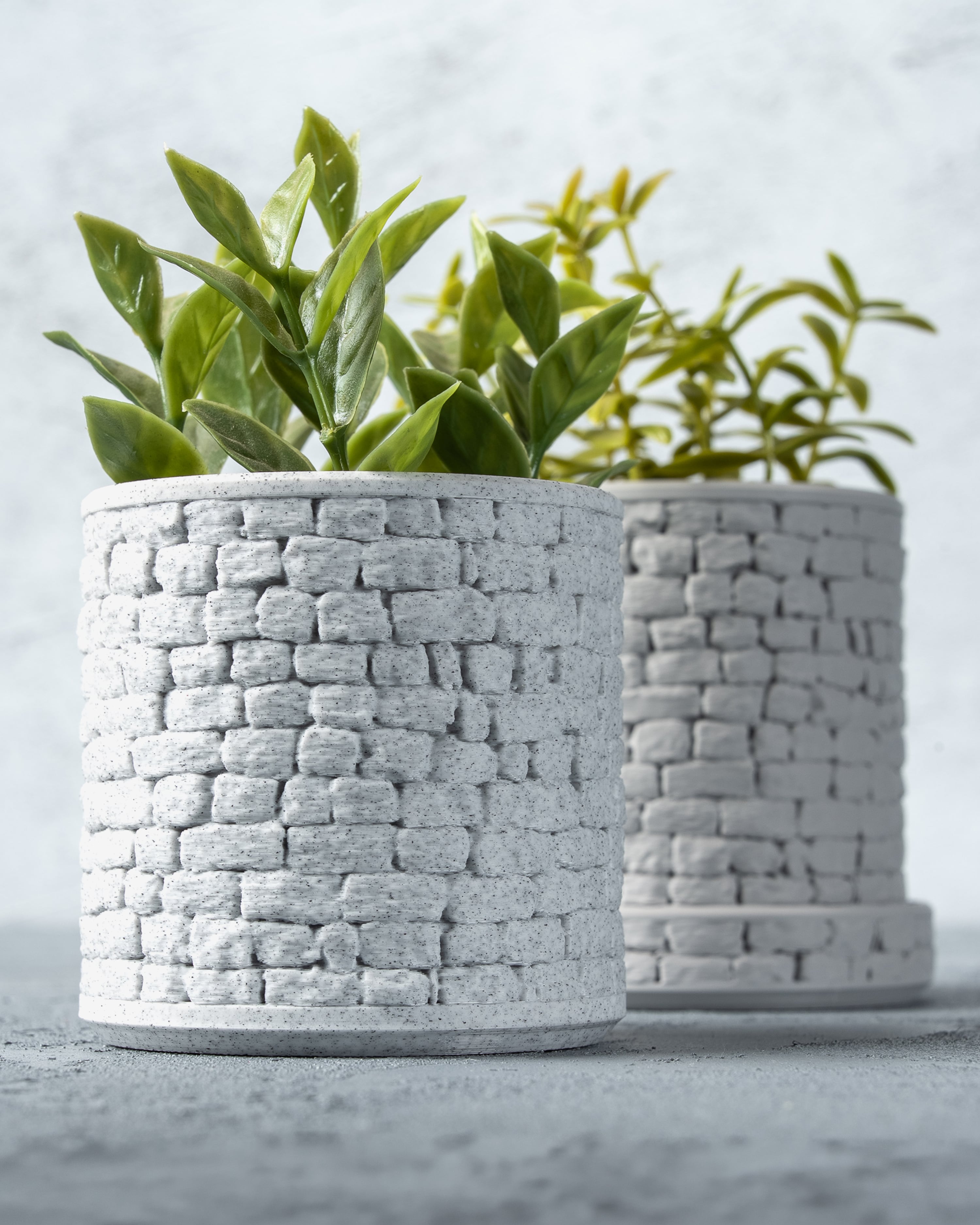 Stone Wall Planter Round 3d model