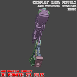 Sci-fi Shion Cosplay Kira Pistols with Holsters Overwatch 3d model