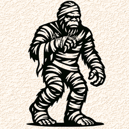 Sasquatch Halloween Mummy Wall Art Home Decor 3d model