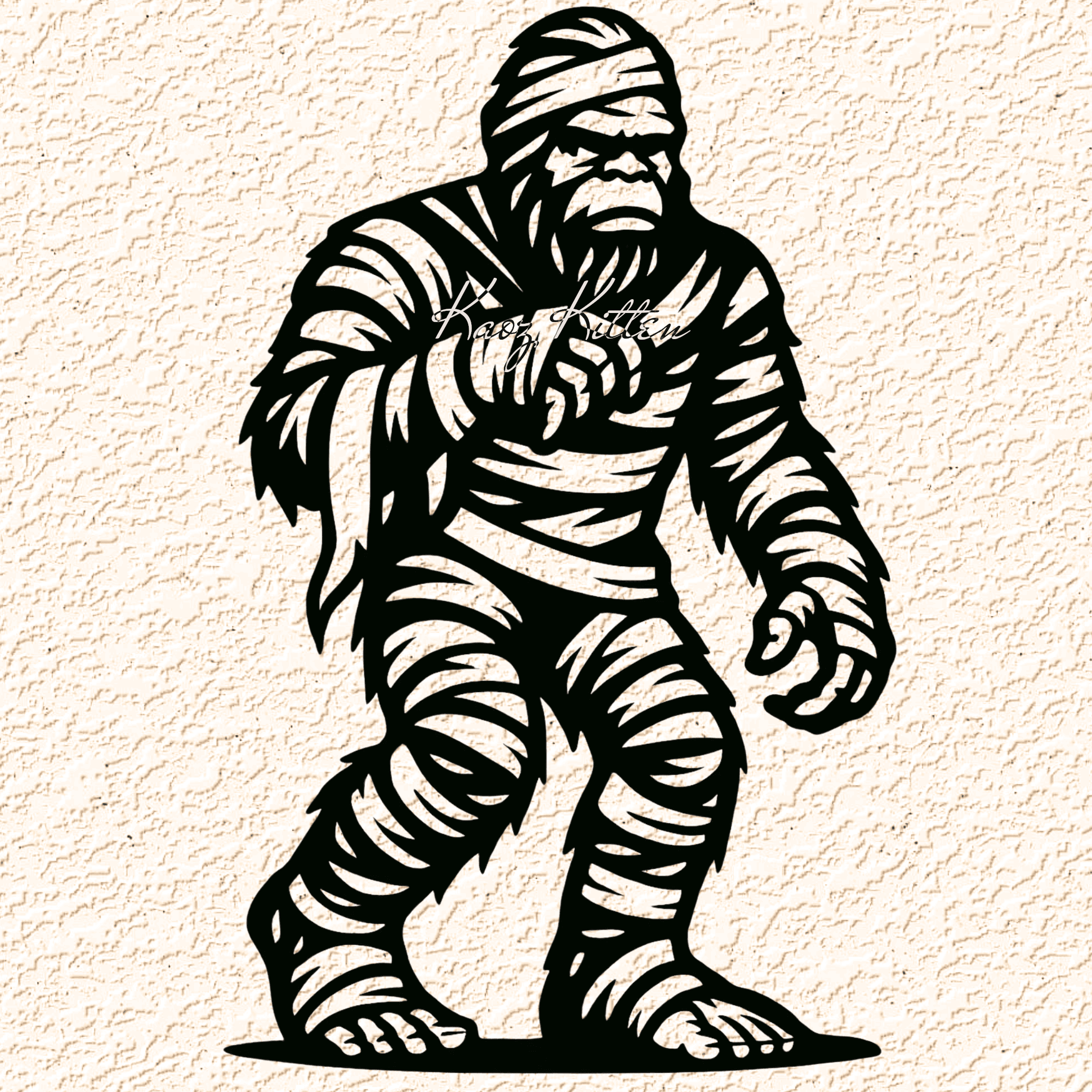 Sasquatch Halloween Mummy Wall Art Home Decor 3d model