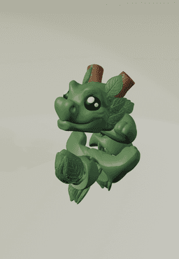 Sprout, Baby Wood Dragon - Articulated Dragon Snap-Flex Fidget (Tight Joints) 3d model