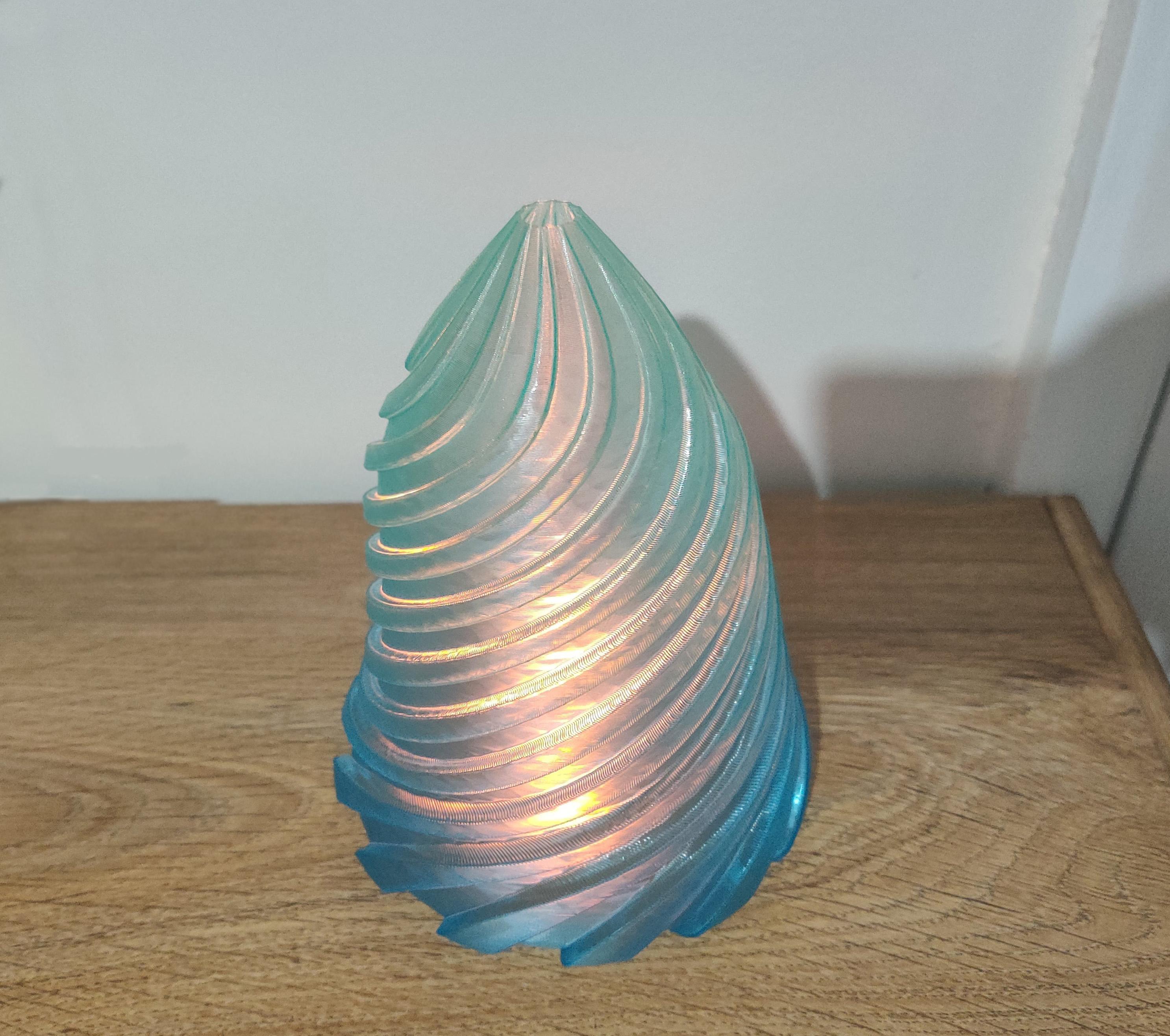 Tealight flame cover (easy print) 3d model