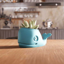 Whale Succulent Planter and Desk Organizer 3d model