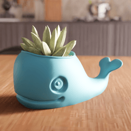 Whale Succulent Planter and Desk Organizer 3d model