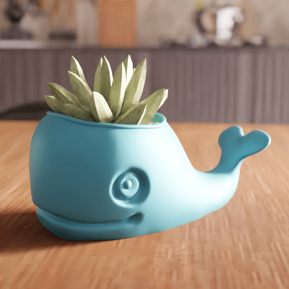 Whale Succulent Planter and Desk Organizer 3d model