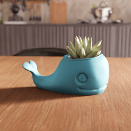 Whale Succulent Planter and Desk Organizer 3d model
