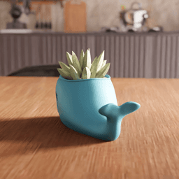 Whale Succulent Planter and Desk Organizer 3d model