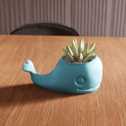 Whale Succulent Planter and Desk Organizer 3d model