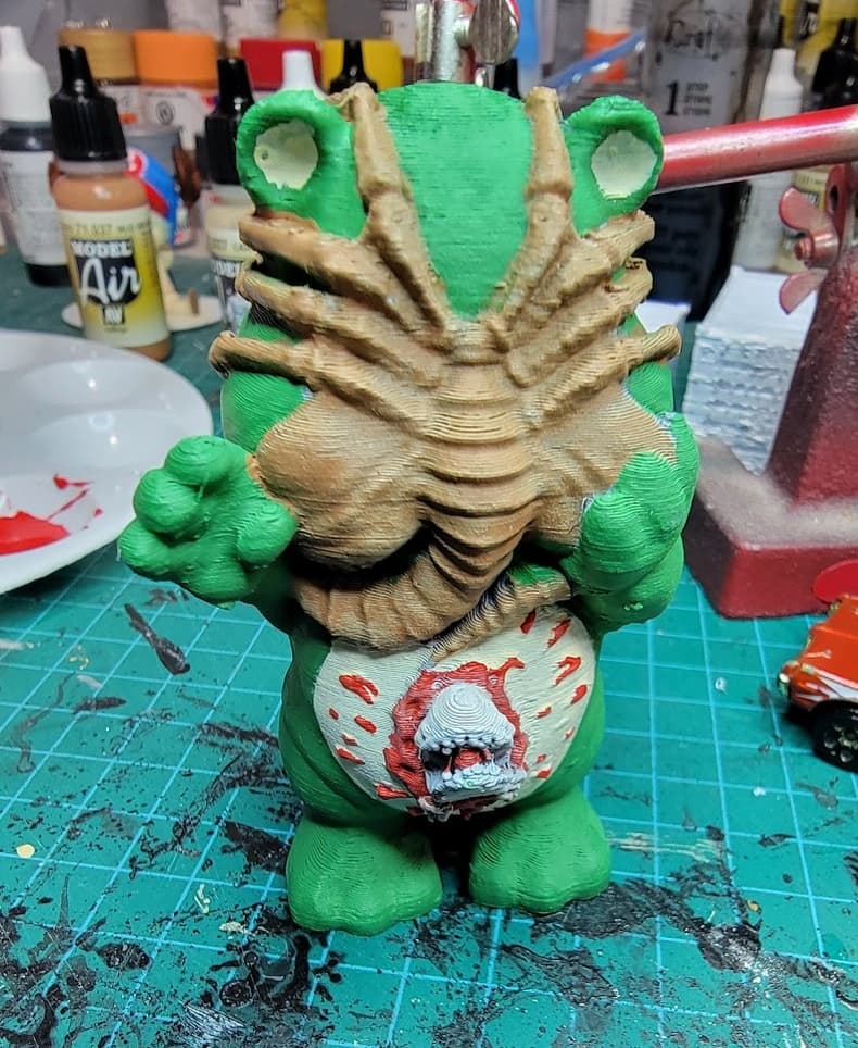 ALIEN FACEHUGGER BEAR - St. Paddy's day Good Luck Bear :D - 3d model