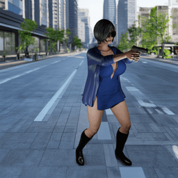 Sexy Spy Woman v2 3d model