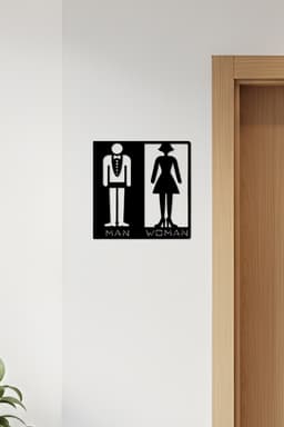 WC, Toilet Sign, Restroom 3d model