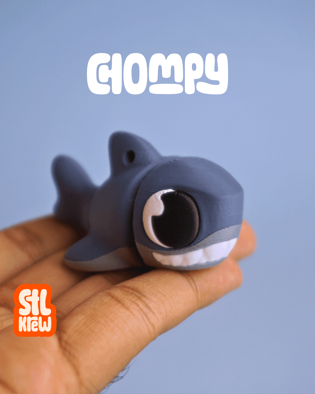 Cute articulated Shark - Chompy 3d model