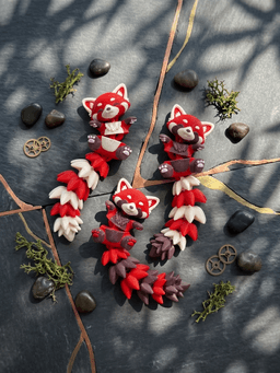 Cute Flexi Baby Red Panda Toy / Keychain - FREE 3d model